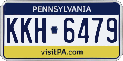 PA license plate KKH6479