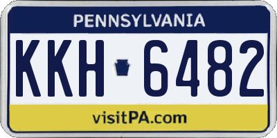PA license plate KKH6482