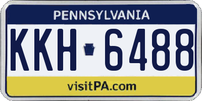 PA license plate KKH6488