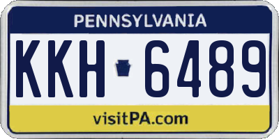 PA license plate KKH6489