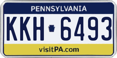 PA license plate KKH6493