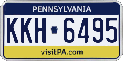 PA license plate KKH6495