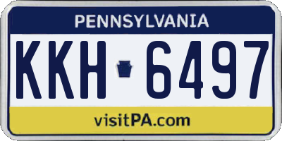 PA license plate KKH6497