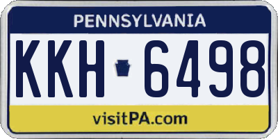 PA license plate KKH6498