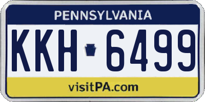 PA license plate KKH6499