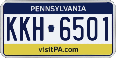 PA license plate KKH6501