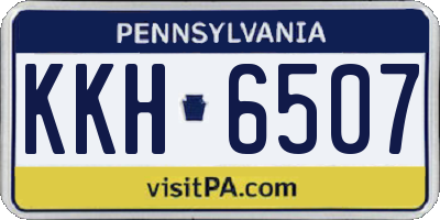 PA license plate KKH6507