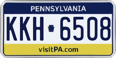 PA license plate KKH6508