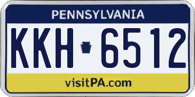 PA license plate KKH6512