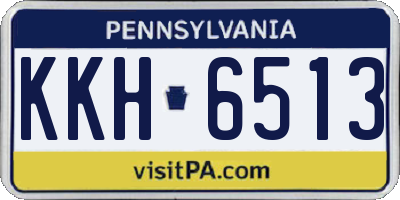 PA license plate KKH6513