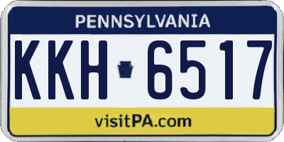 PA license plate KKH6517