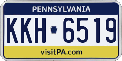 PA license plate KKH6519