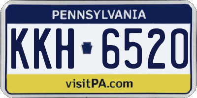 PA license plate KKH6520