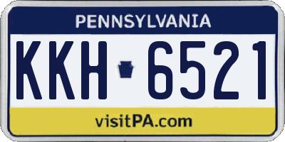 PA license plate KKH6521