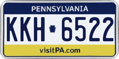 PA license plate KKH6522
