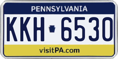 PA license plate KKH6530