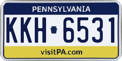 PA license plate KKH6531