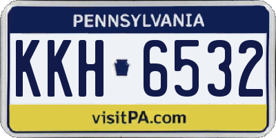 PA license plate KKH6532