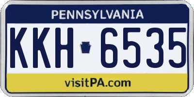 PA license plate KKH6535