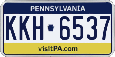 PA license plate KKH6537