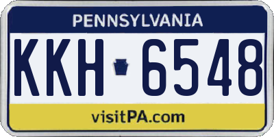 PA license plate KKH6548