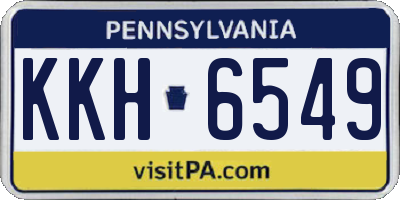 PA license plate KKH6549