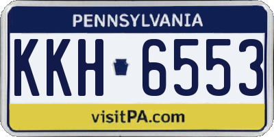 PA license plate KKH6553