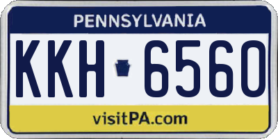 PA license plate KKH6560