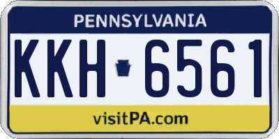 PA license plate KKH6561
