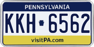 PA license plate KKH6562