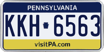 PA license plate KKH6563