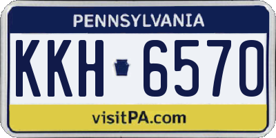 PA license plate KKH6570