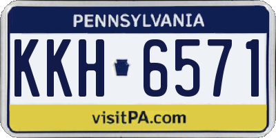 PA license plate KKH6571