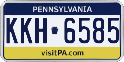 PA license plate KKH6585