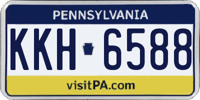PA license plate KKH6588