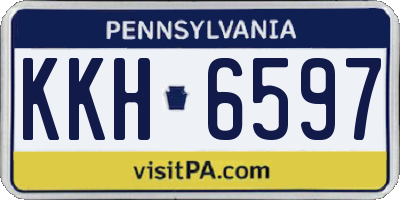 PA license plate KKH6597