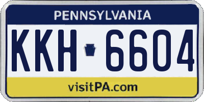 PA license plate KKH6604