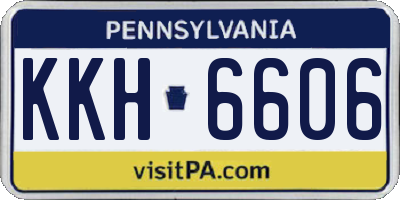 PA license plate KKH6606