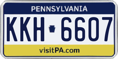 PA license plate KKH6607
