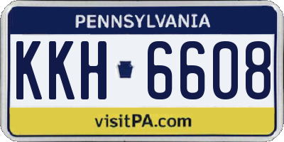 PA license plate KKH6608