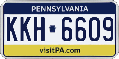 PA license plate KKH6609
