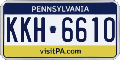 PA license plate KKH6610