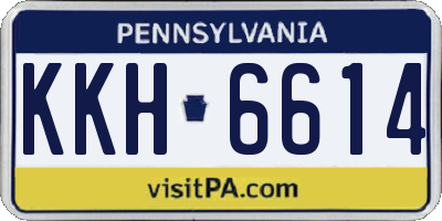 PA license plate KKH6614