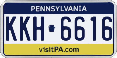 PA license plate KKH6616
