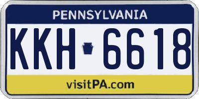 PA license plate KKH6618