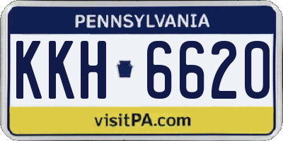 PA license plate KKH6620