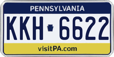 PA license plate KKH6622