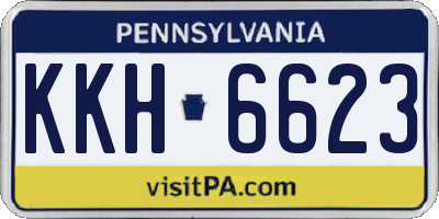 PA license plate KKH6623