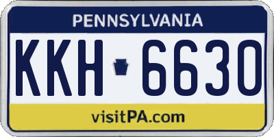 PA license plate KKH6630