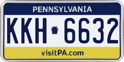 PA license plate KKH6632